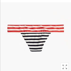 J. Crew Navy and Red Stripe Bikini Bottoms